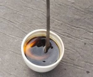 leaking oil from a purifier