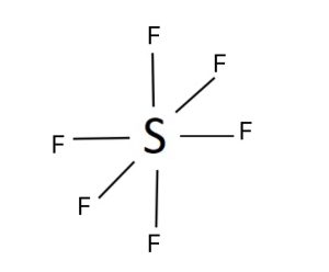 Structural formula of SF6